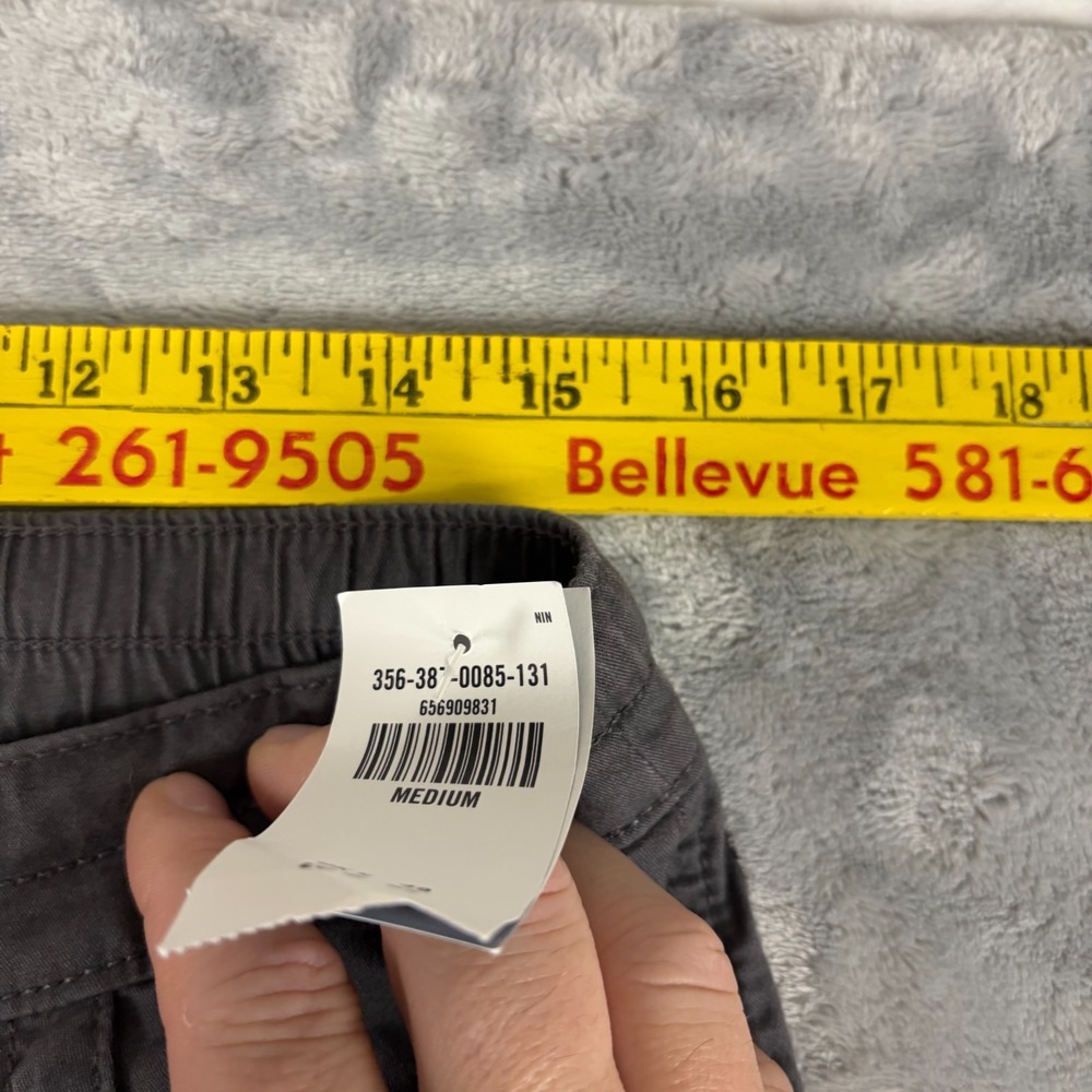 NWT Hollister Size Medium Adjustable Rise Parachute Baggy Pants Gray Cotton - Picture 6 of 11